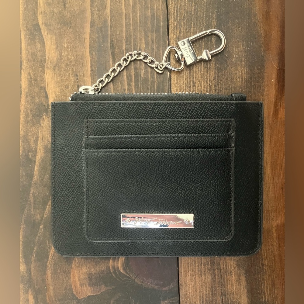 Betsey Johnson Black Heart Chain Small Wallet - New Without Tags - NWOT